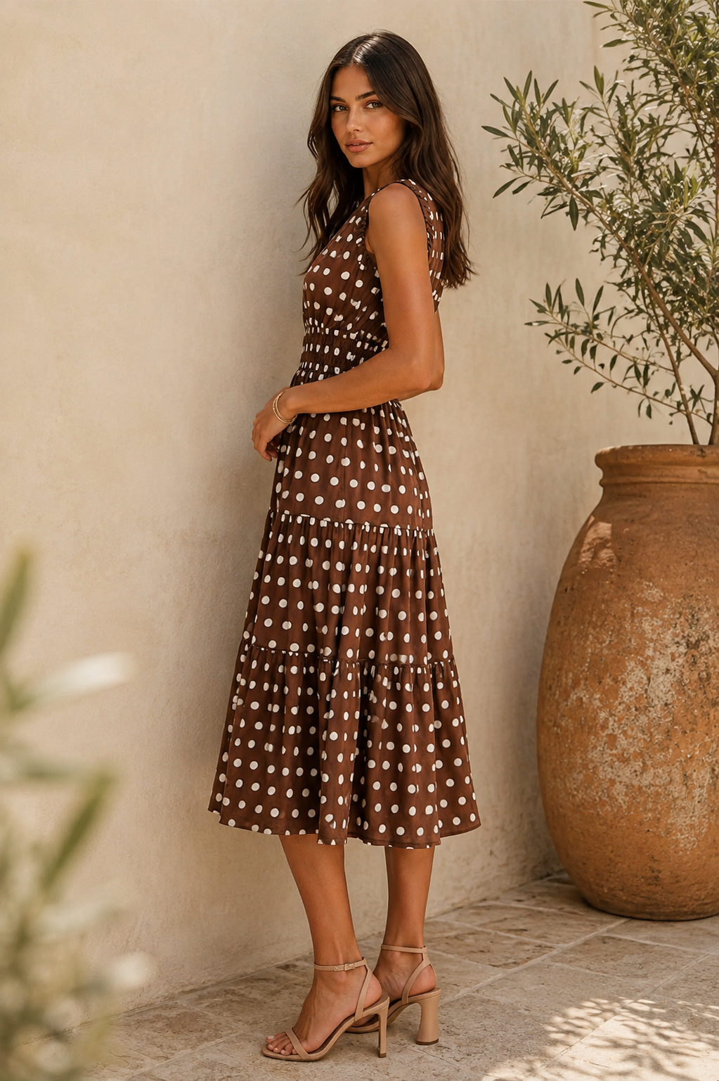 Demi Polka Dot Midi Dress