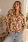 Elise Floral Button Sweater