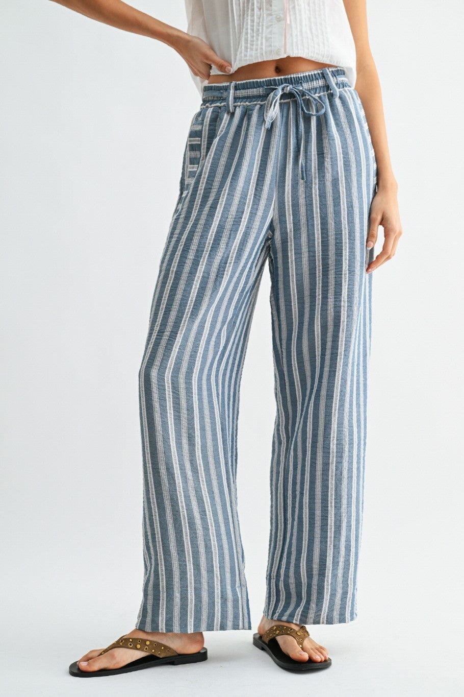 Ariana Striped Drawstring Pants – FEHRNVI
