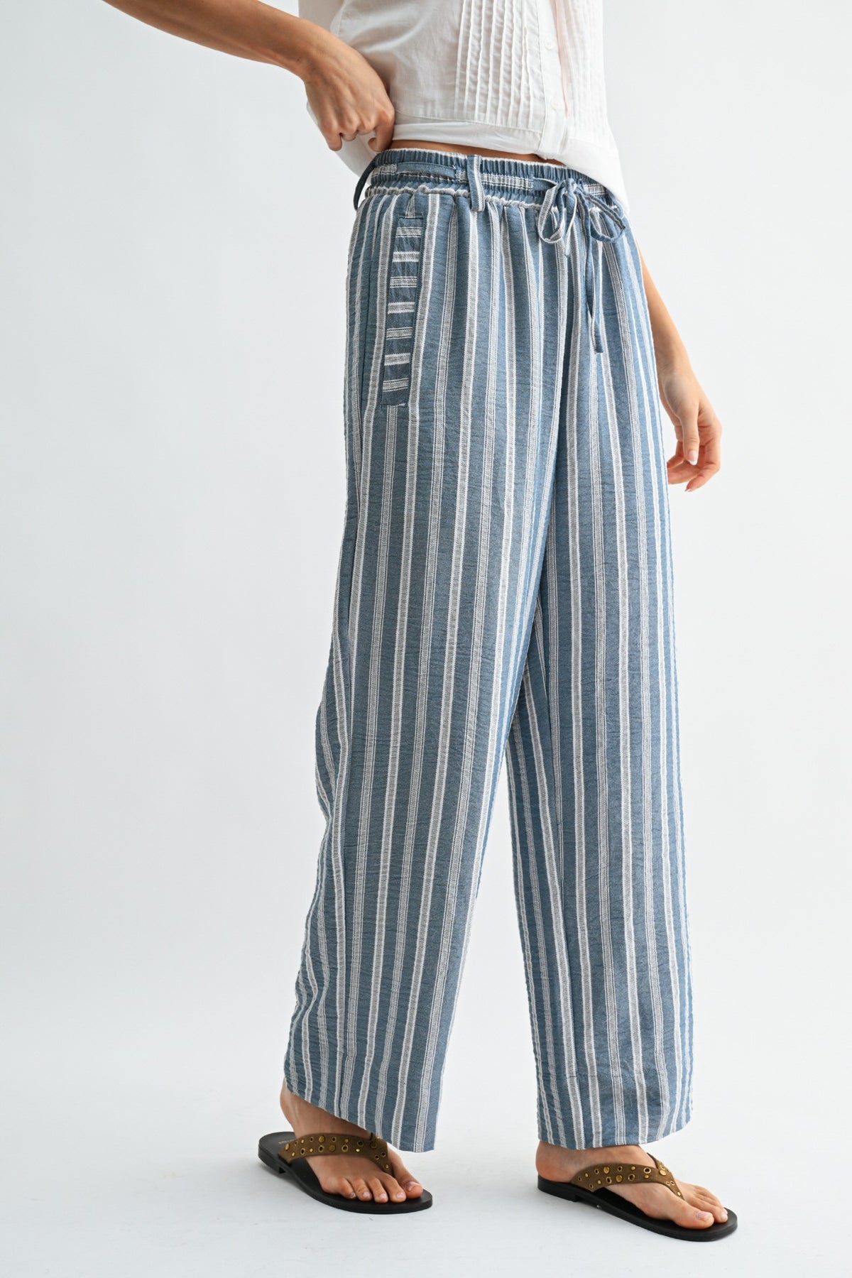 Ariana Striped Drawstring Pants