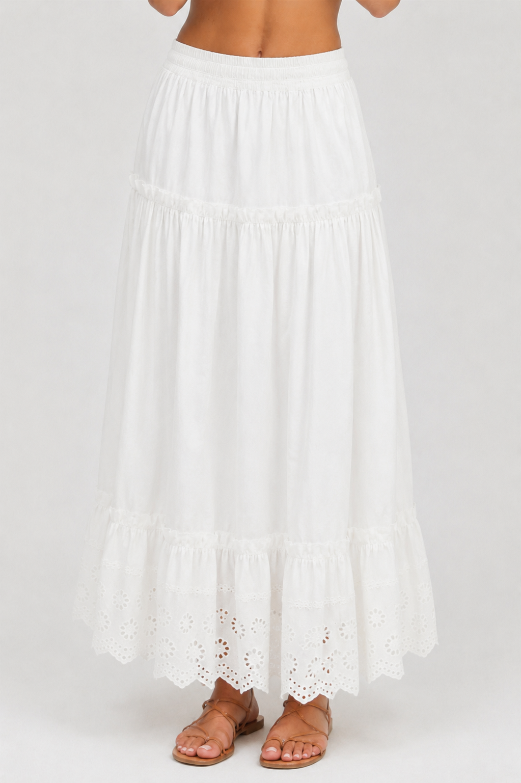 Evelyn Eyelet Maxi Skirt