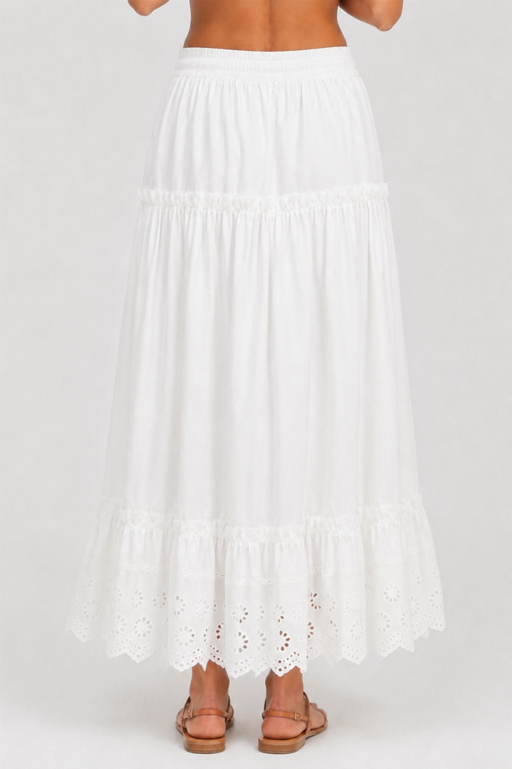Evelyn Eyelet Maxi Skirt