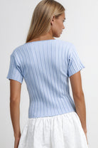 Ribbed Blue Shirt