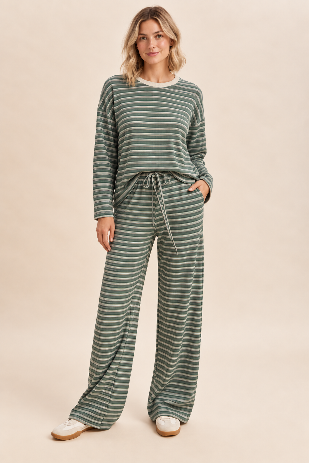 Anna Striped Pants Set