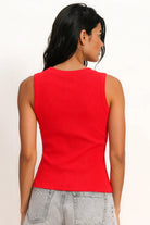 Red Sleeveless Top
