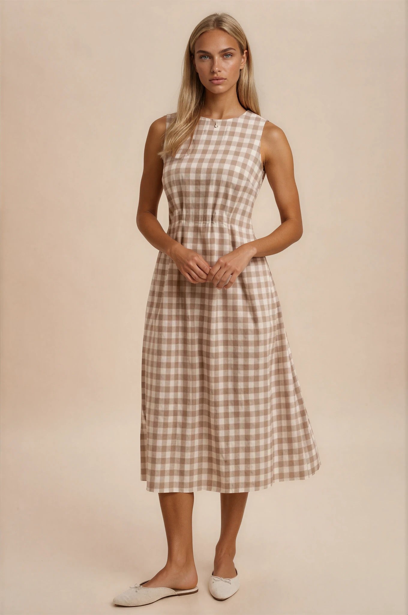 sleeveless spring dress