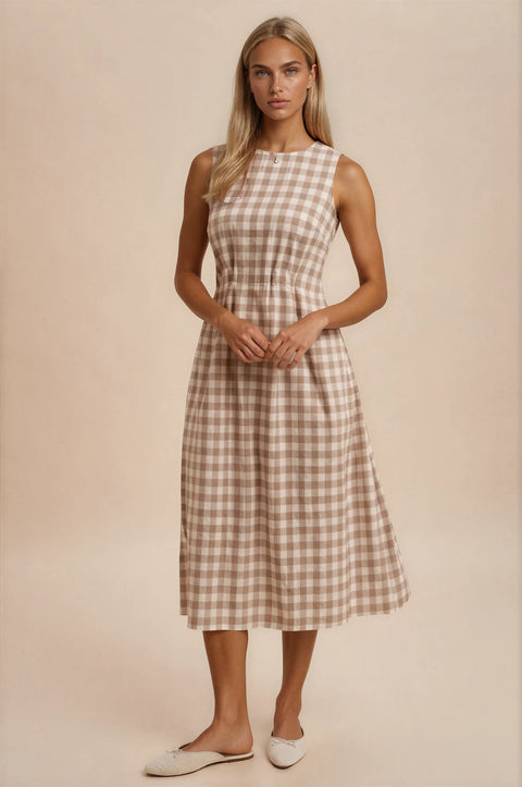 sleeveless spring dress