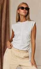 Grey Ruched Tank