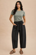 Sophie Barrel Knit Pants in Black