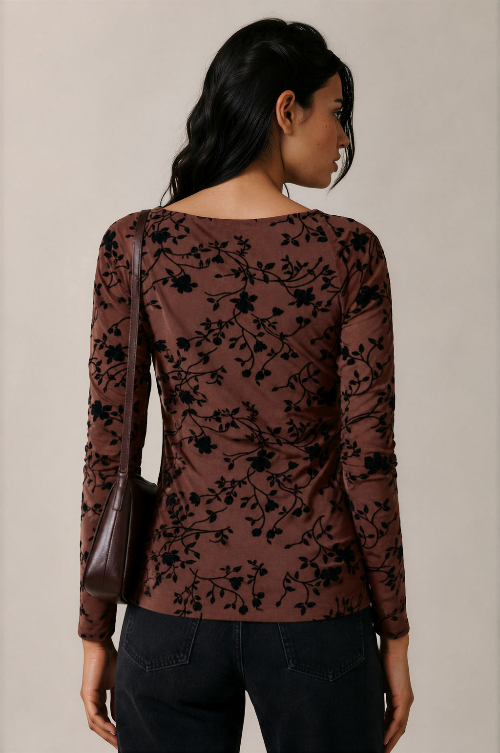 Emma Floral Mesh Top