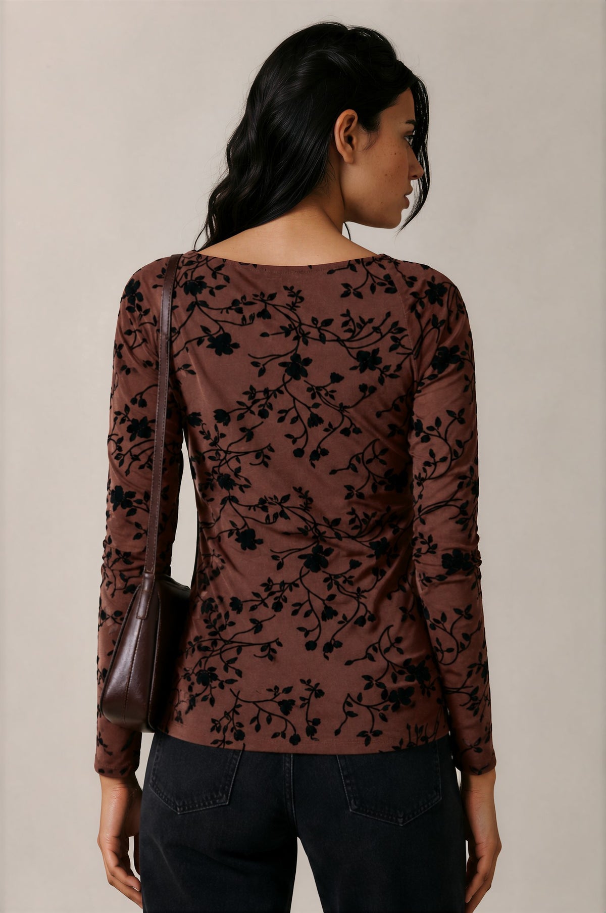 Emma Floral Mesh Top