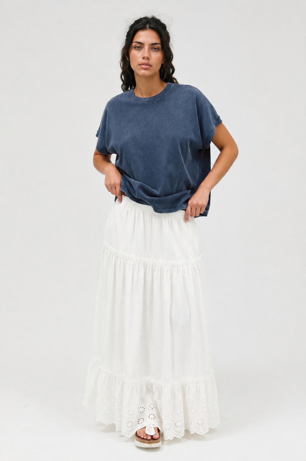 Cora Navy Mineral Tee
