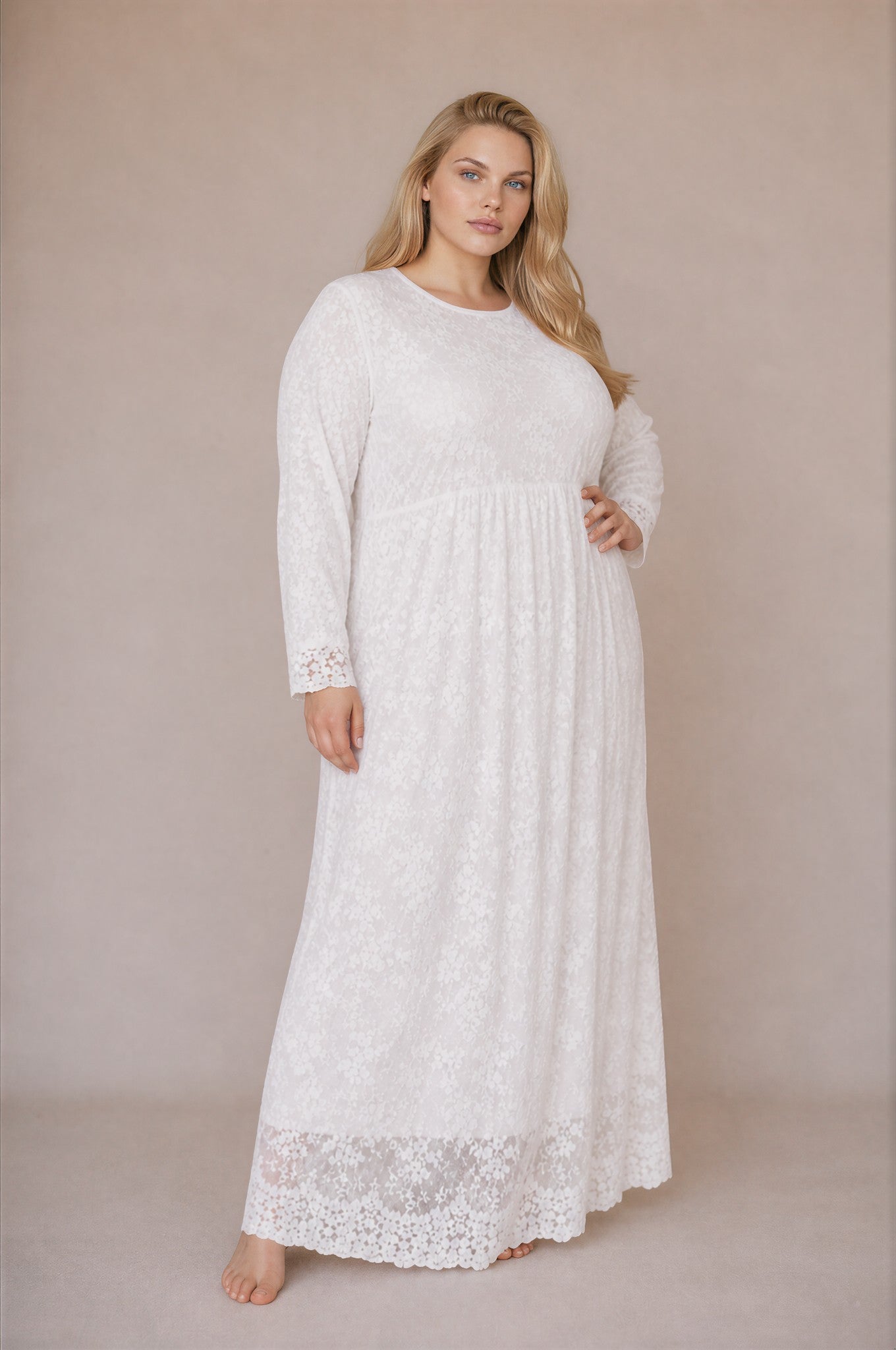 Lace LDS Temple Dress | Esmeralda – FEHRNVI