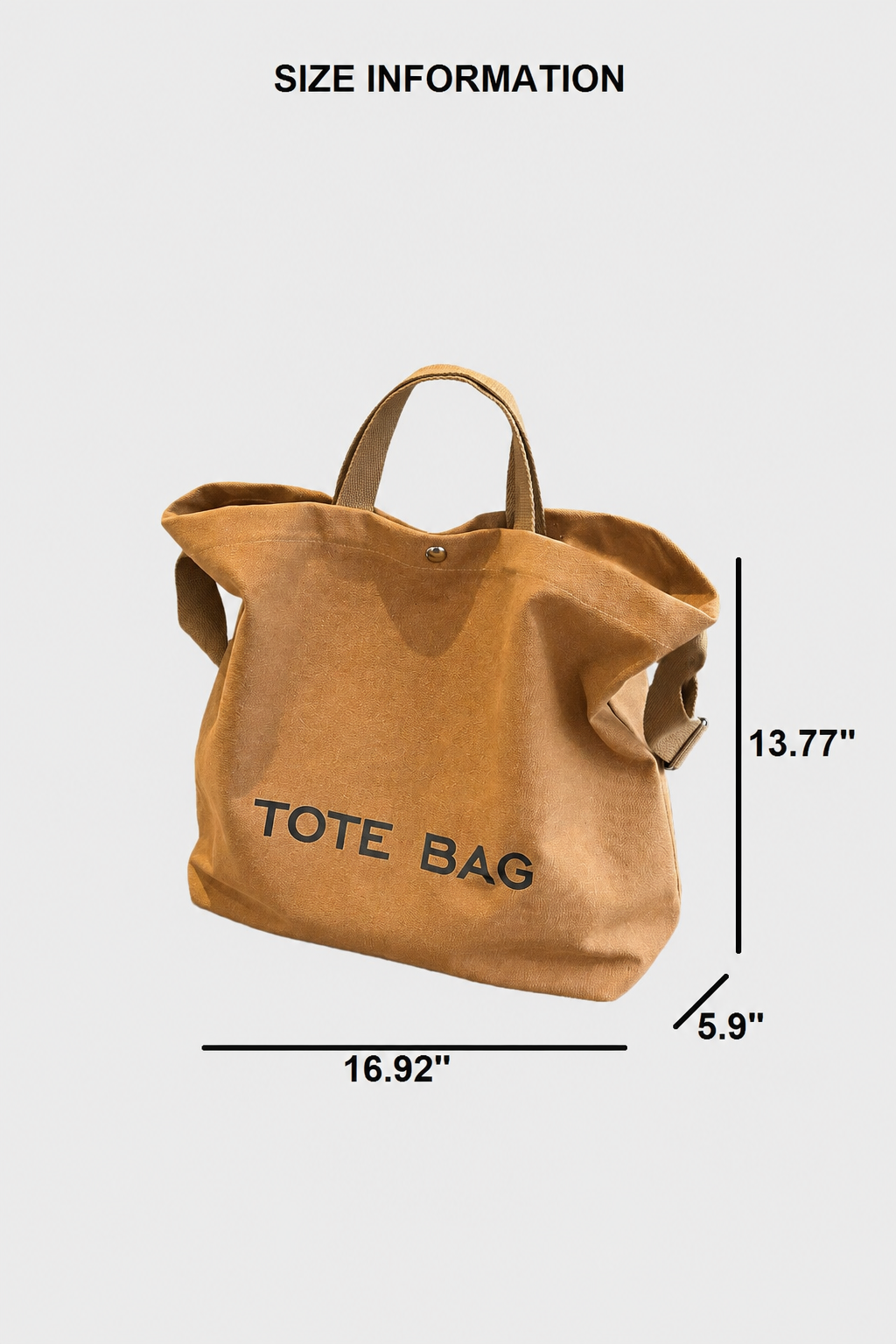 Canvas Tote Bag in Camel