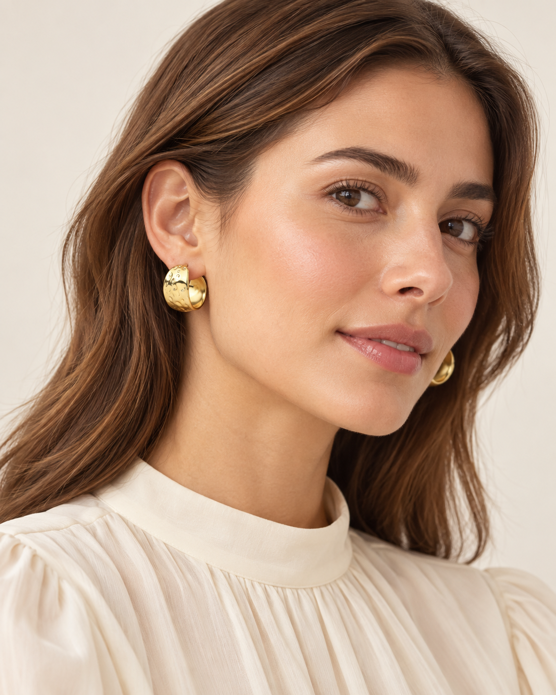 Gold Half Hoop Earrings