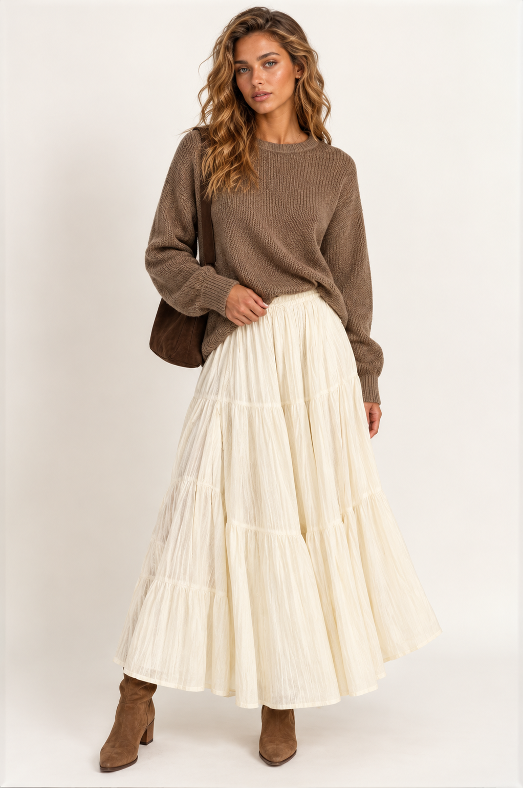 Andee Maxi Skirt in Butter Yellow