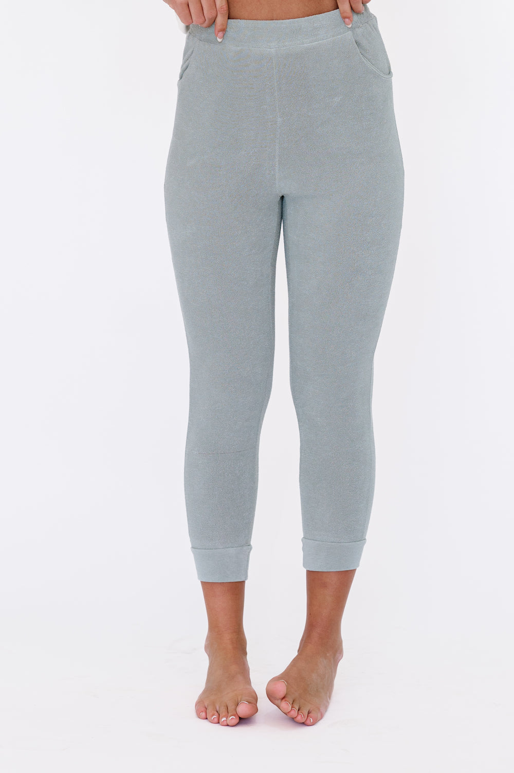 Jogger sweatpants in sage green