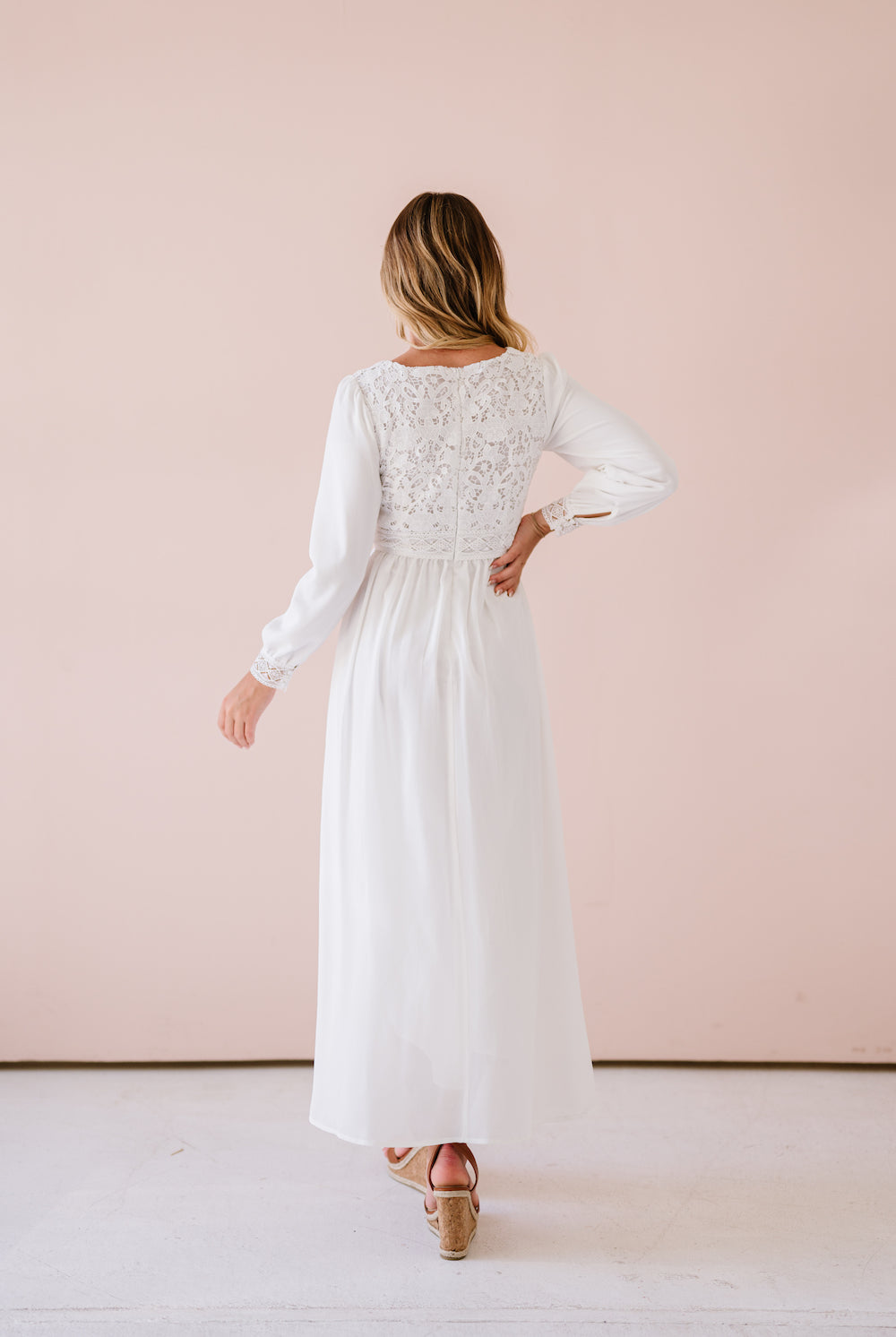 Mormon white dress