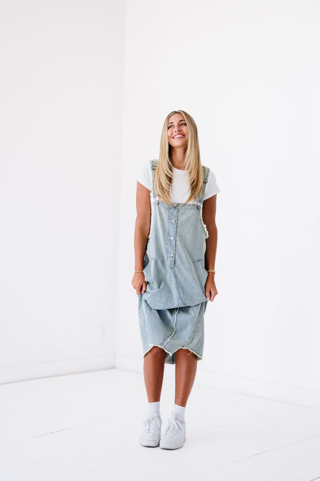 Kristin Denim Overall Dress
