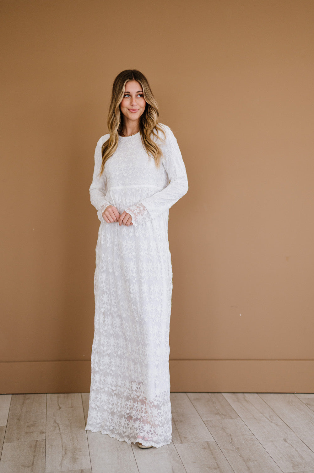 Fehrnvi white full length dress