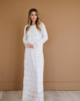 Fehrnvi white full length dress