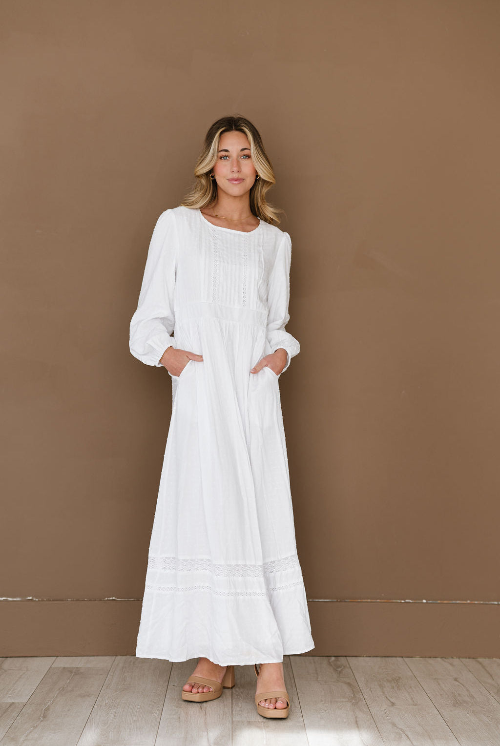 Modest white dresses