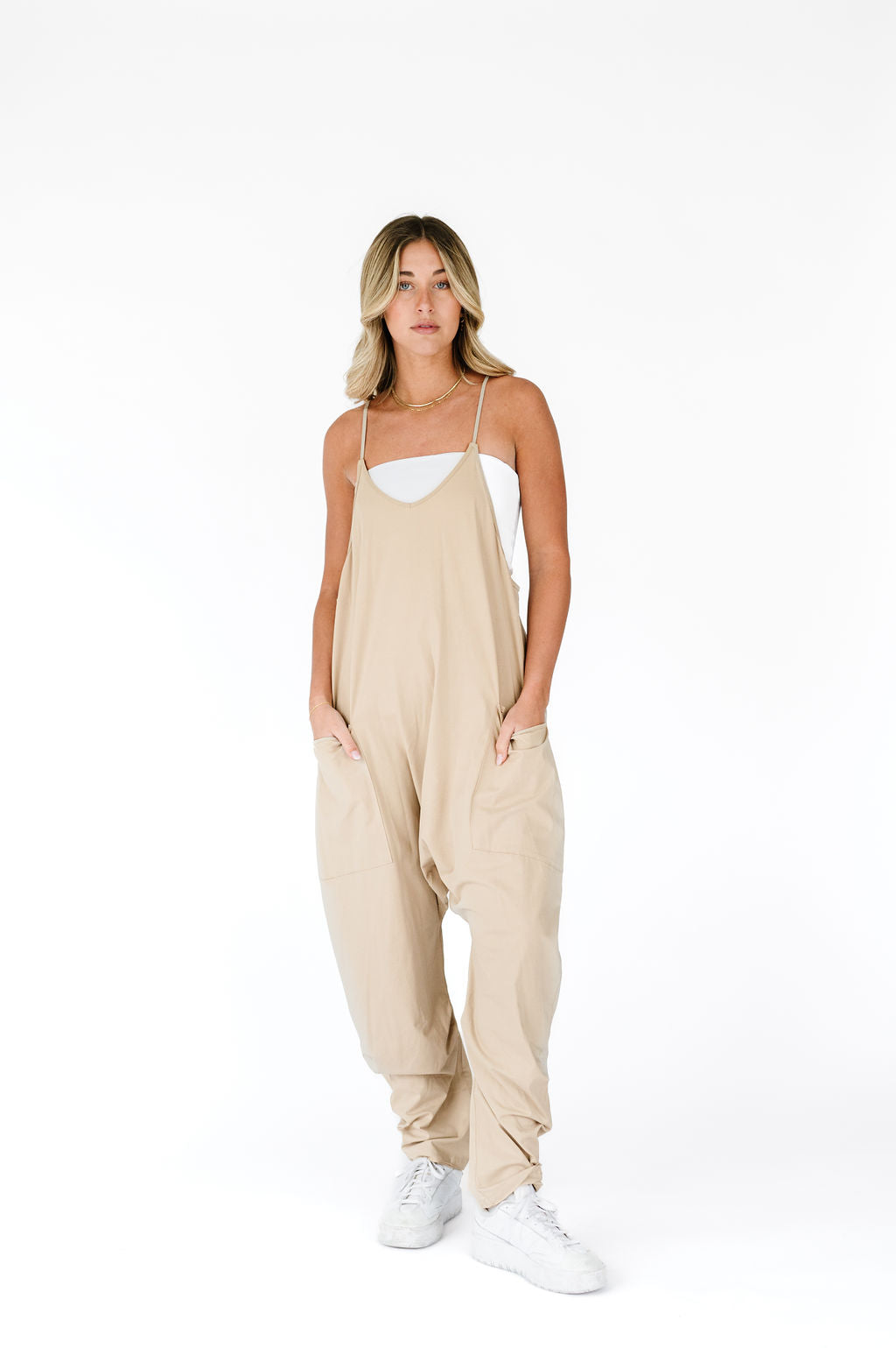 Layla Wide Leg Jumpsuit in Taupe