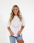 Happy Face Tee in Ivory