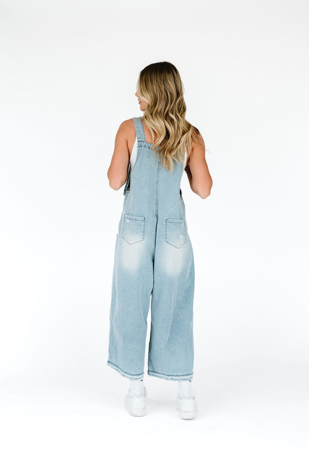 blue denim overalls for women