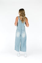 blue denim overalls for women