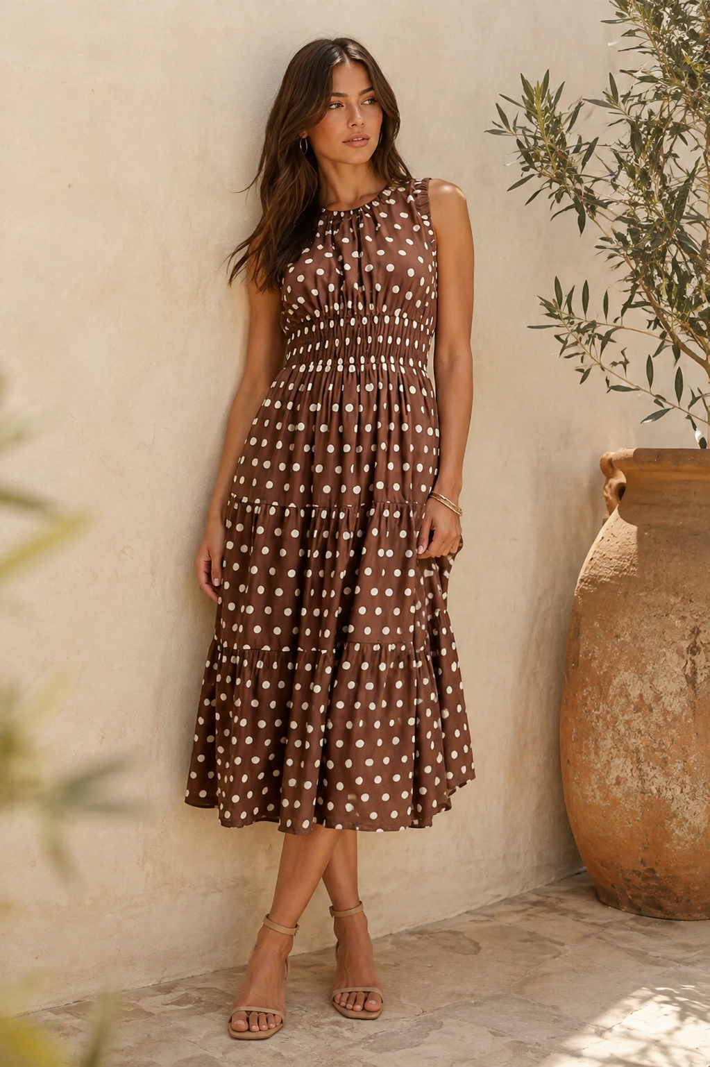 Demi Polka Dot Midi Dress