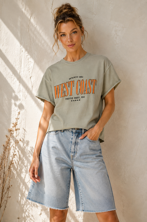 West Coast Vintage Cropped T-shirt
