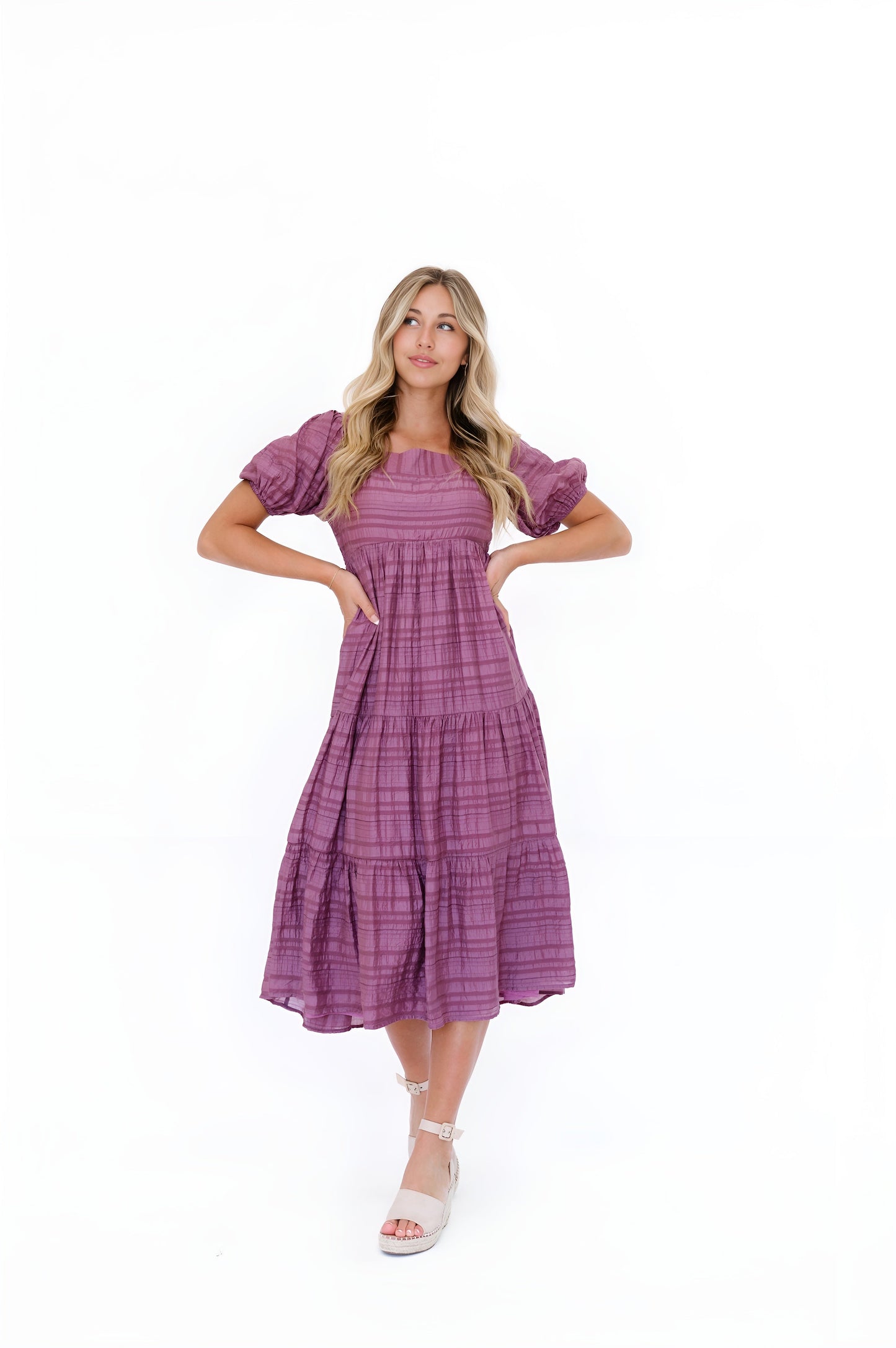 Carlile Dress in Purple