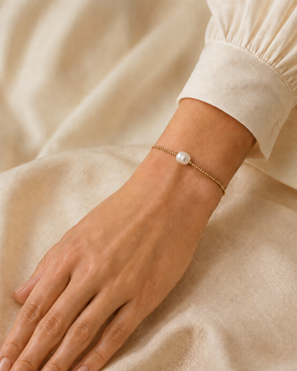 Faith Over Fear Pearl Bracelet