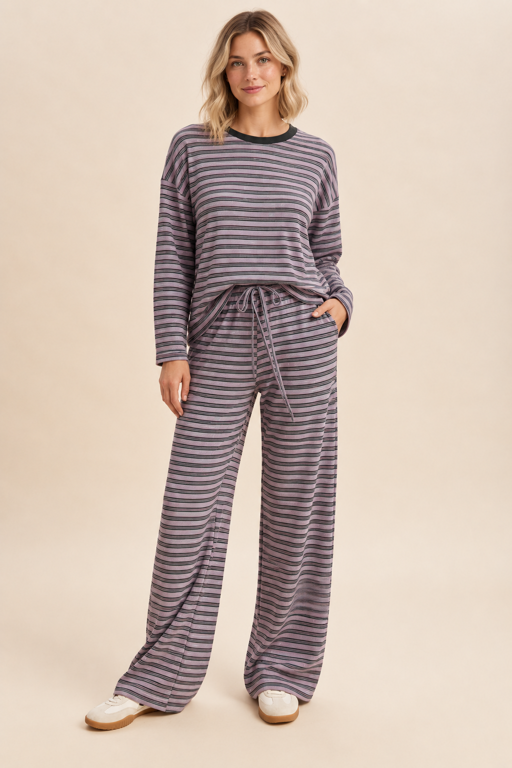 Anna Striped Pants Set
