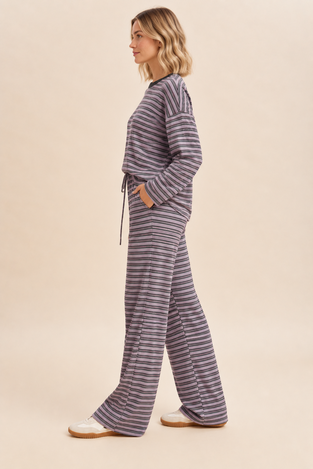 Anna Striped Pants Set