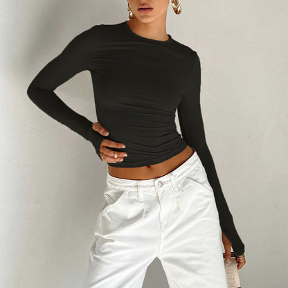 Fitted Long Sleeve Basic Top
