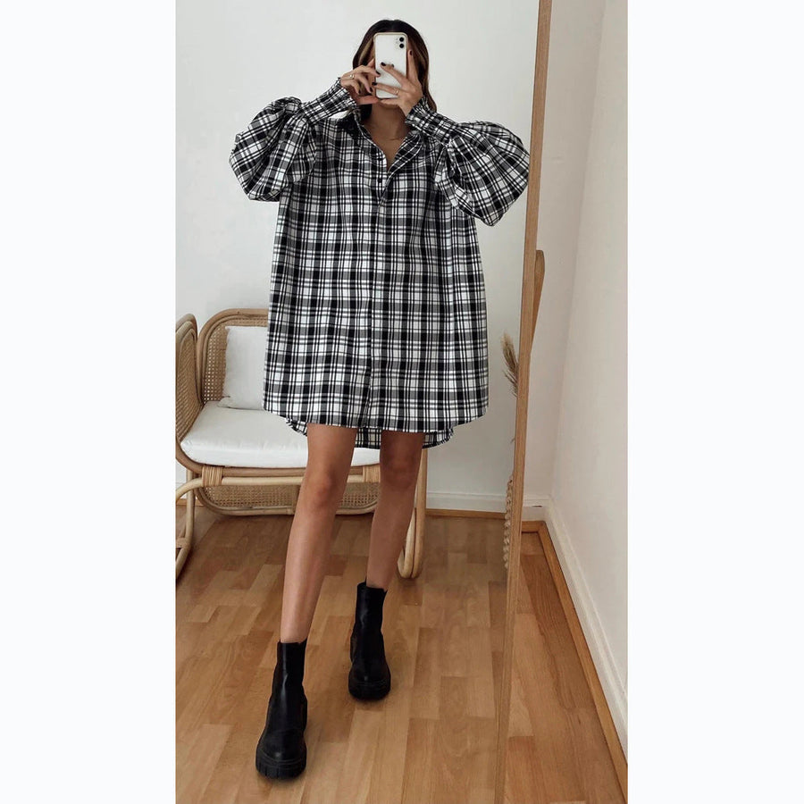 Oversized Flannel Tunic