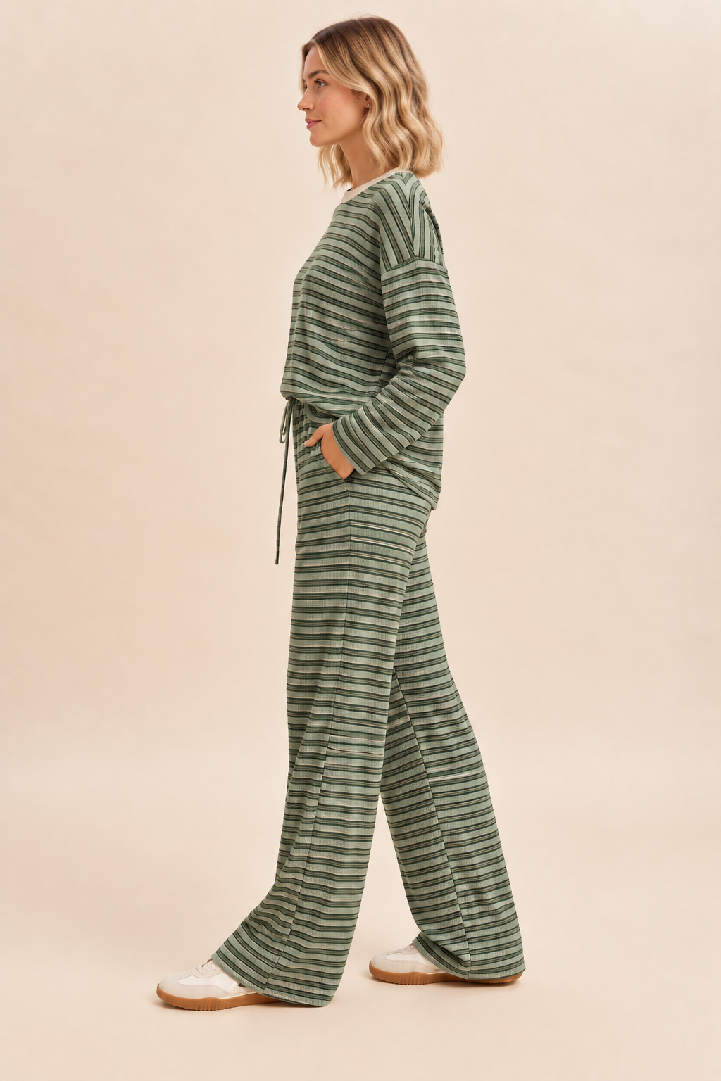 Anna Striped Pants Set
