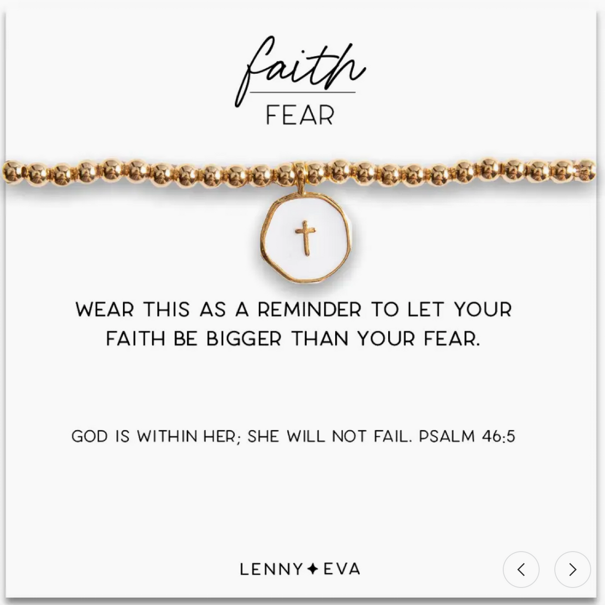 Faith Over Fear Charm Bracelet