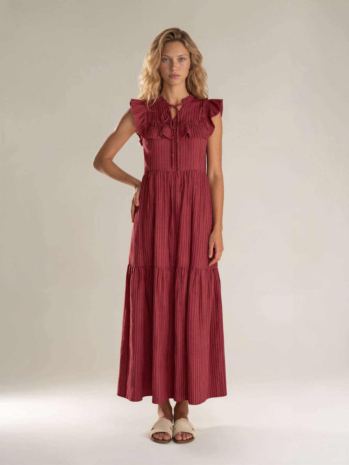 Modest Sleeveless Maxi Dress