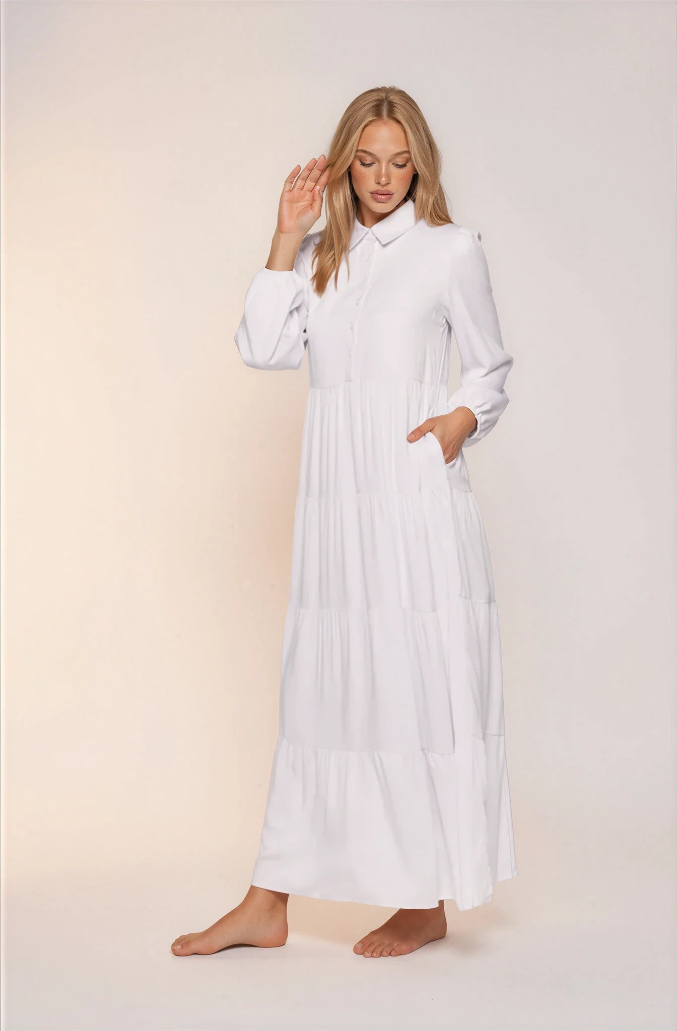 temple dress with pockets