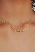 18K Stainless Steel Tarnish Free Mama Necklace