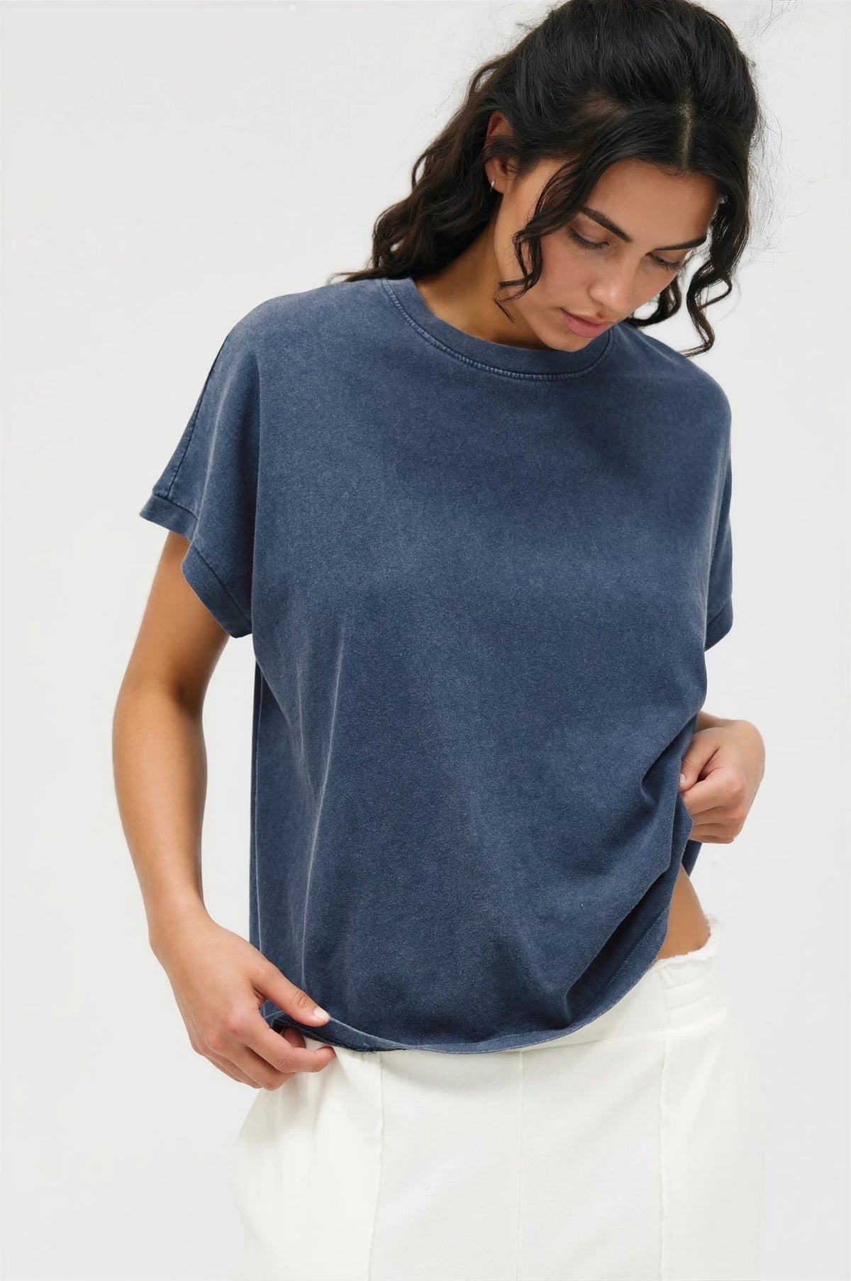 Cora Navy Mineral Tee