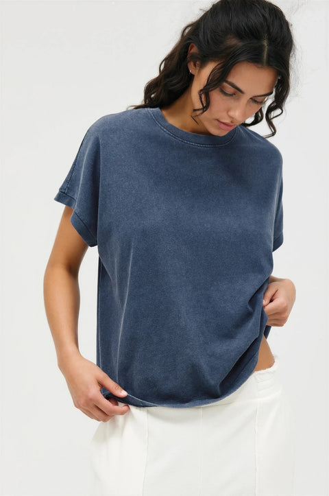 Cora Navy Mineral Tee