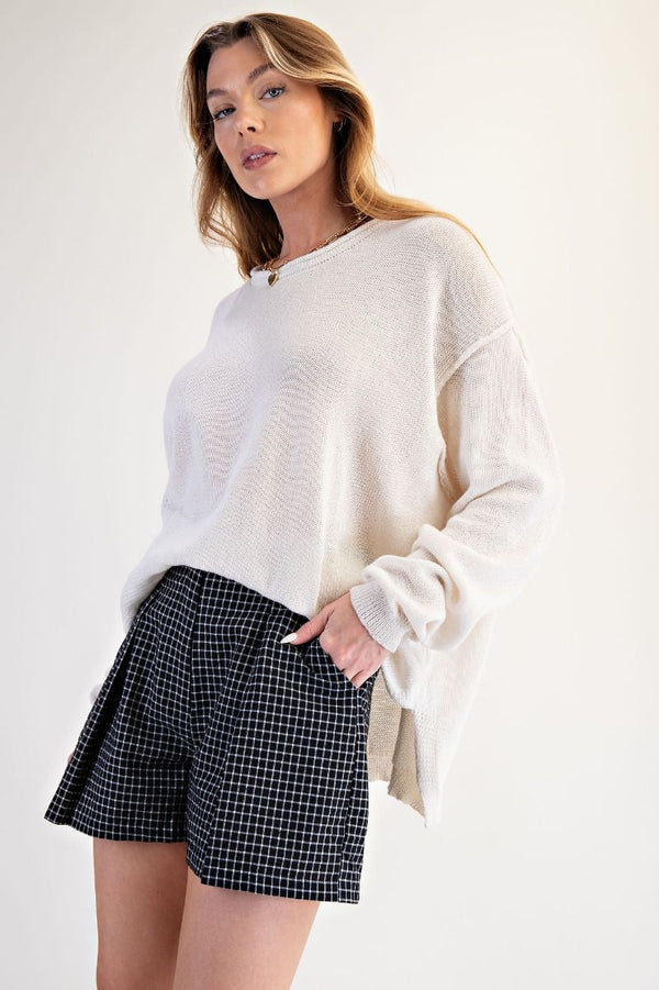 Kailee Checker Printed Shorts