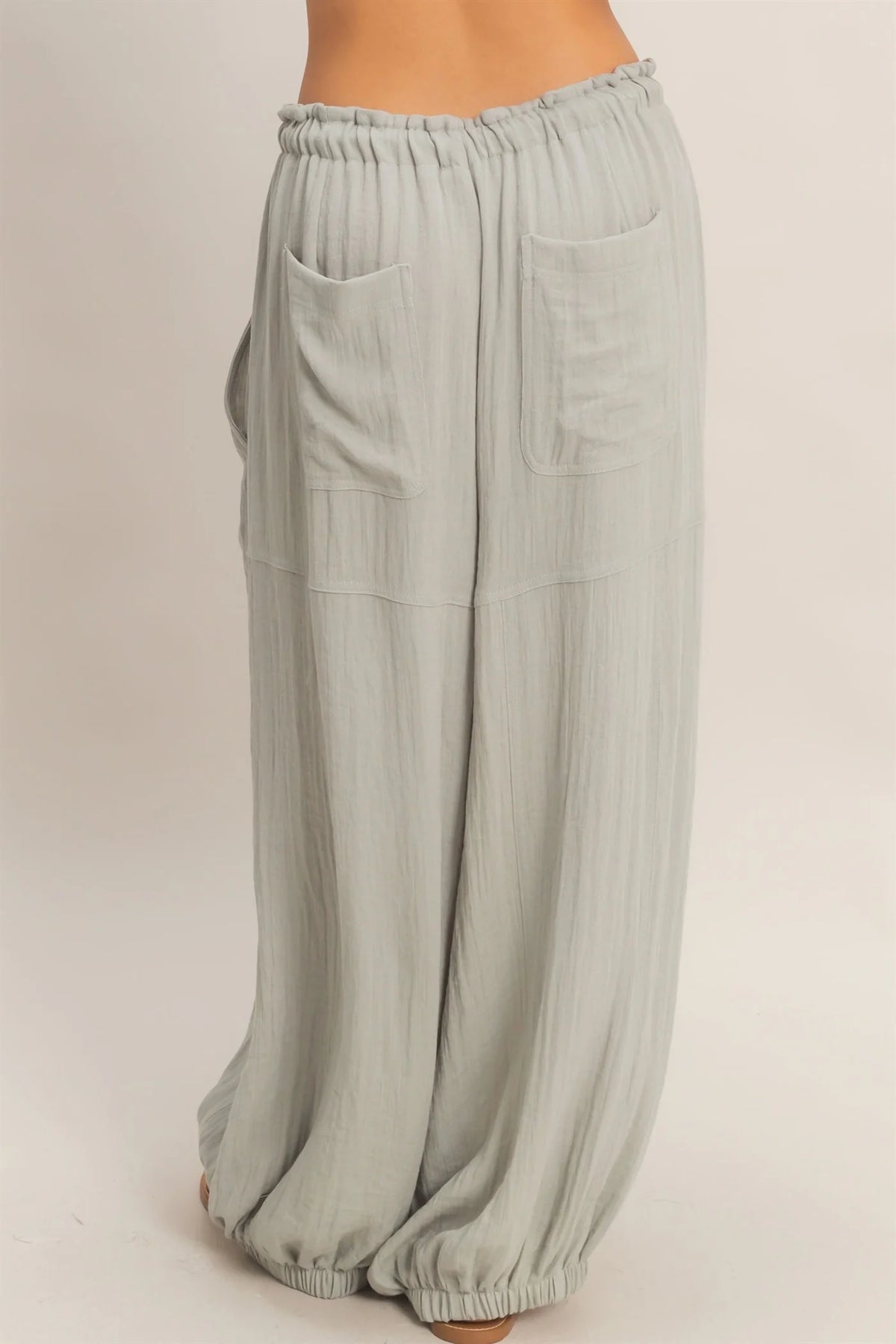 Wide-Fit Drawstring Pants