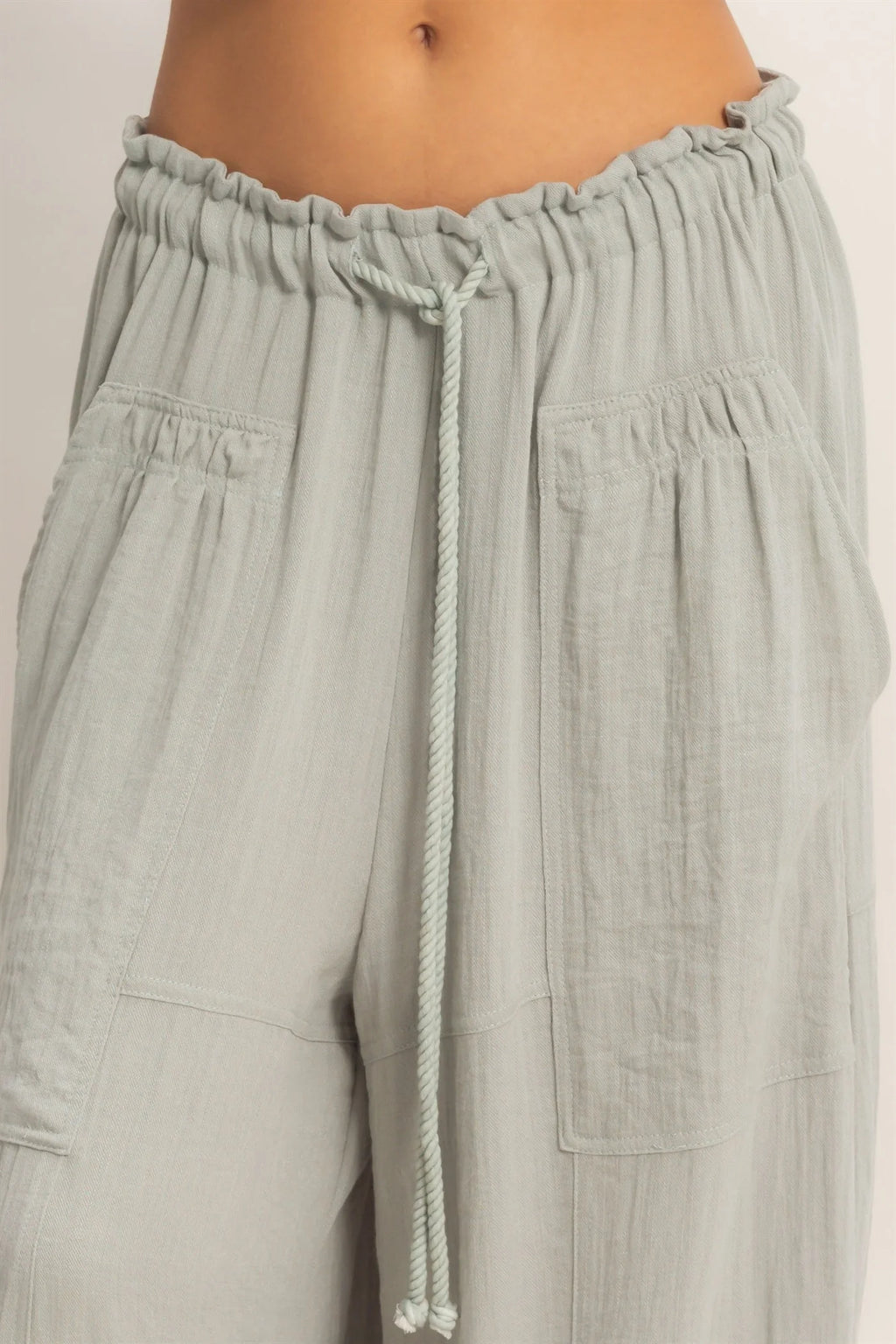 Sawyer Drawstring Pant in Dusty Sage