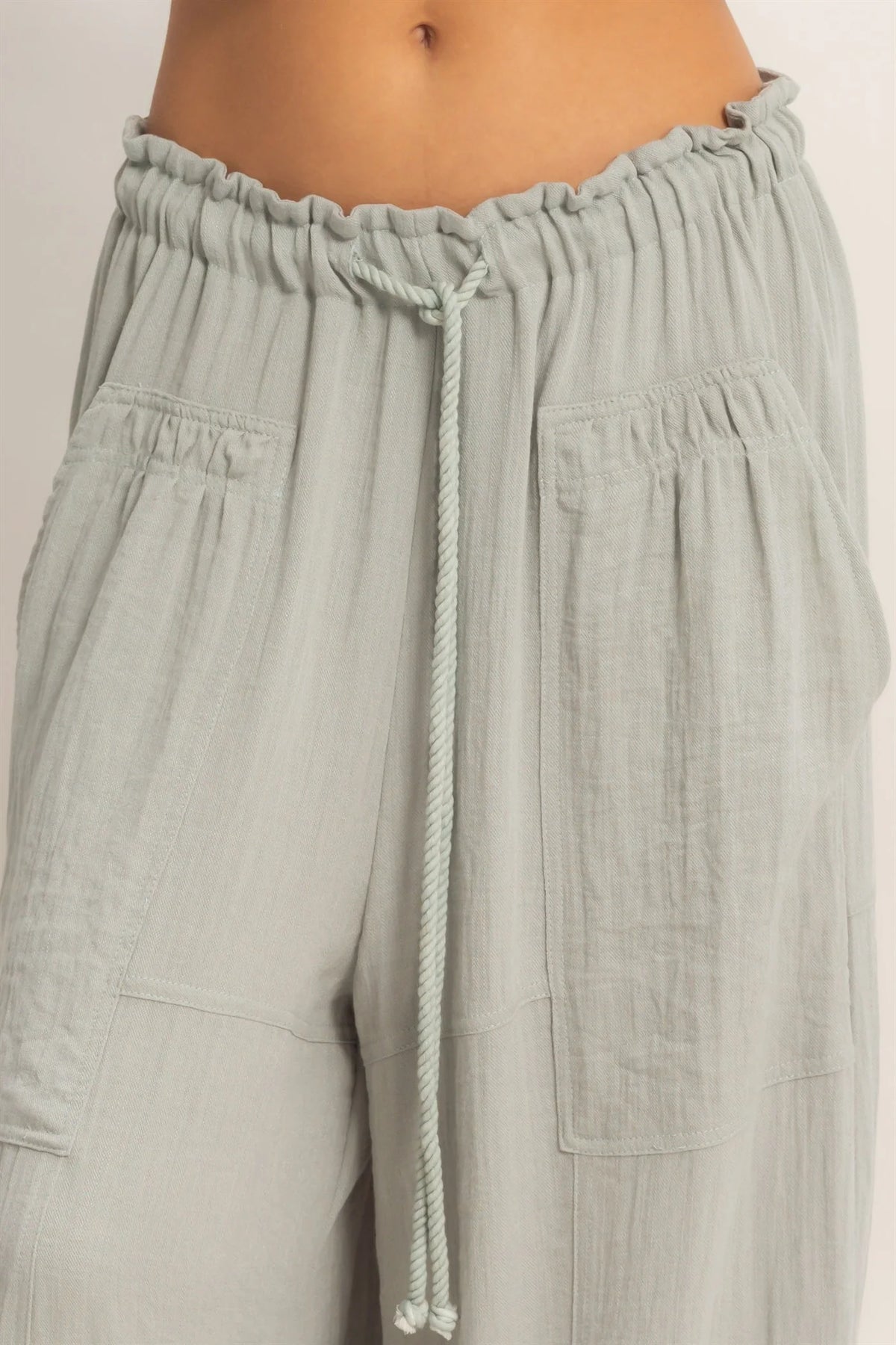 Sawyer Drawstring Pant in Dusty Sage