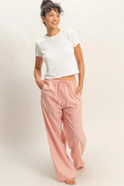 Comfy Striped Red Pants